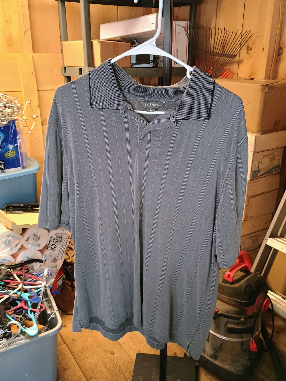 Croft & Barrow Men's Short-Sleeve Polo Shirt - Slate Blue Bin 32